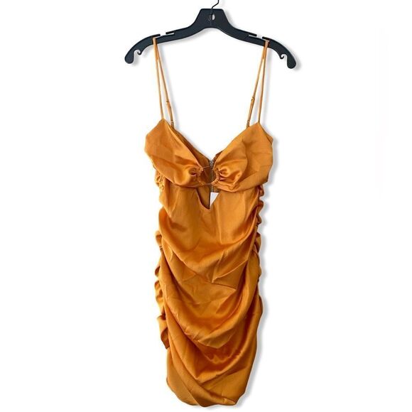 NWT NOOKIE UTOPIA MINI DRESS MANGO ruched cut out strappy Revolve M - Picture 5 of 10